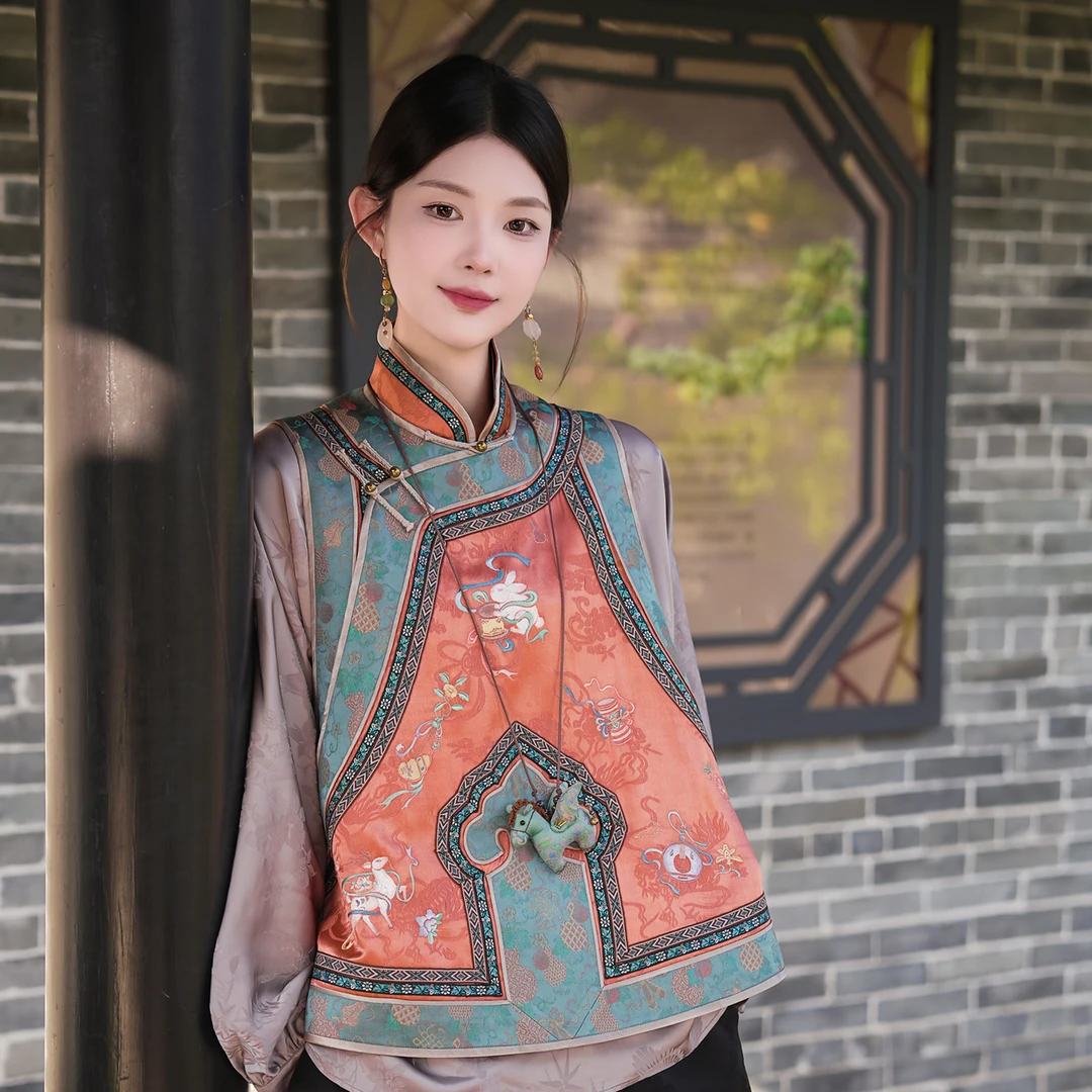 一枕槐安·【鑫然】新中式复古高级减龄日常百搭宽松斜襟汉服马甲