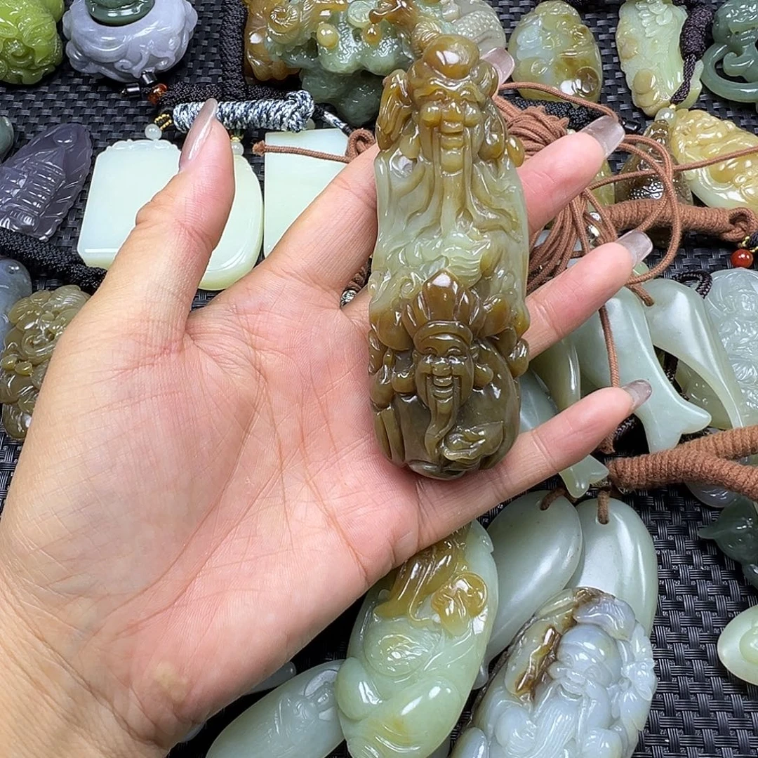 和田玉未镶嵌吊坠(不含链)