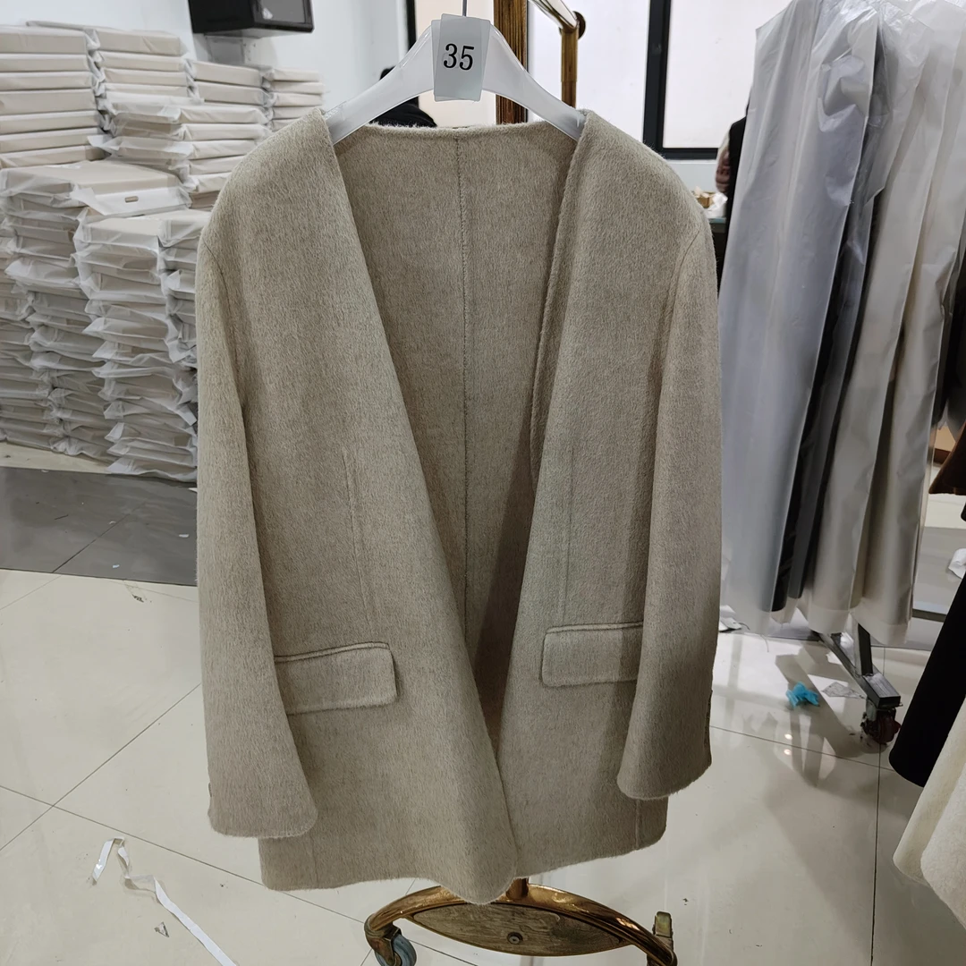 【果缎梅姐专属】羊绒羊毛大衣 YW-35