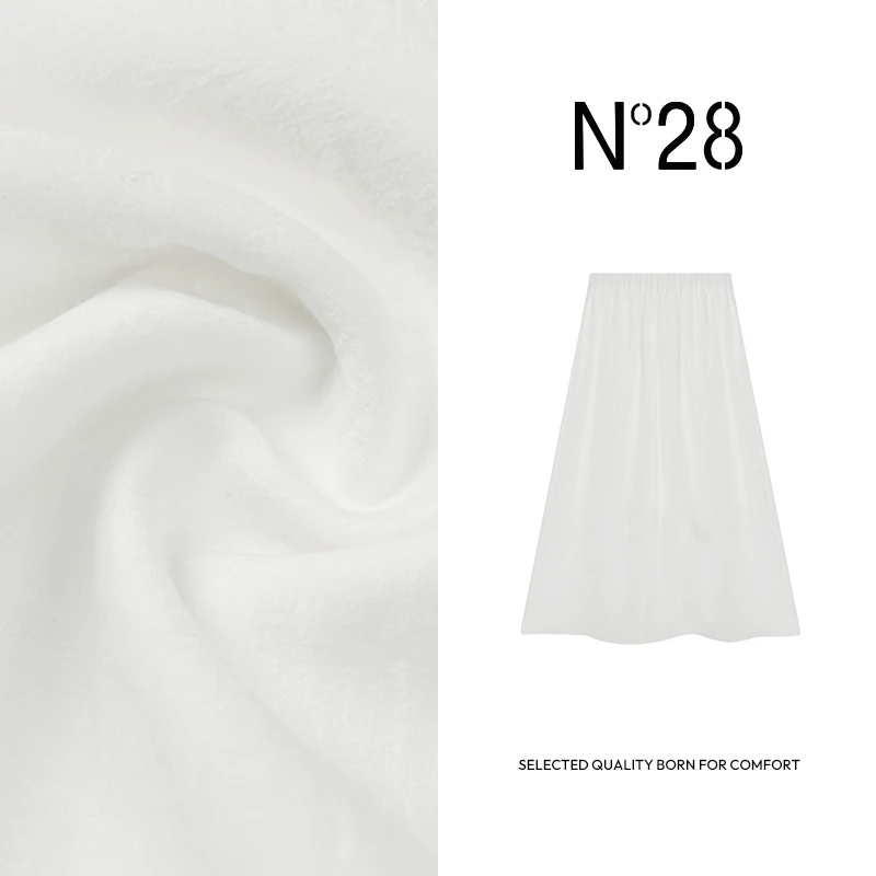 N°28显瘦凉凉裙2025夏季新款A字裙透气高腰休闲百搭纯色半身裙