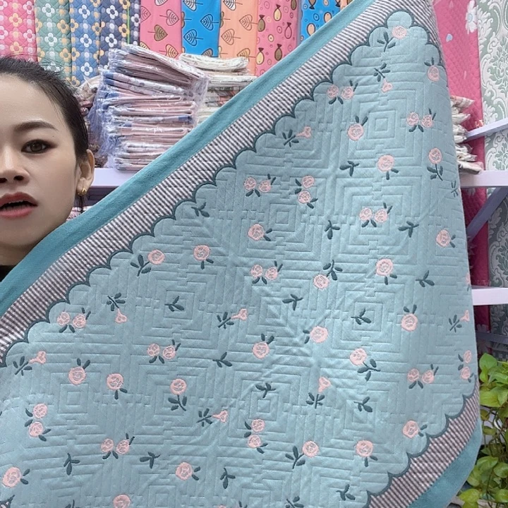 棉绿色小碎花纯棉