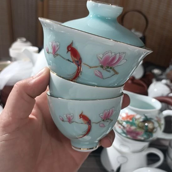 陶瓷盖碗茶杯茶叶罐主人杯