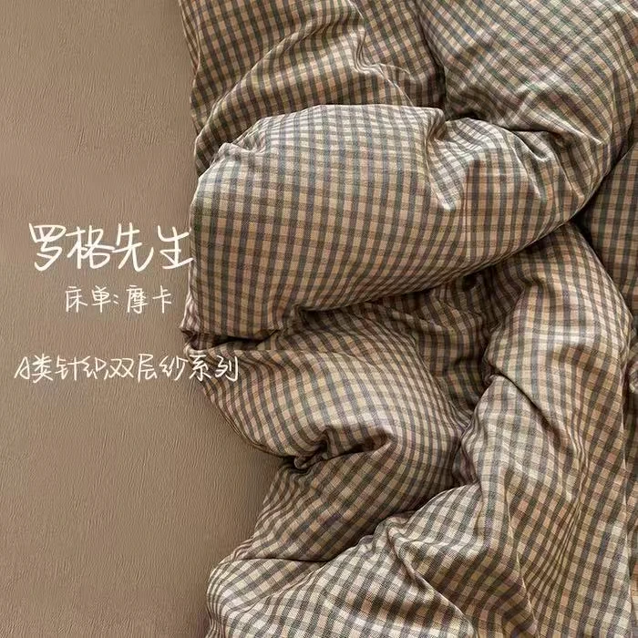 【一不小星专属】A类针织双层纱简约小清新四件套