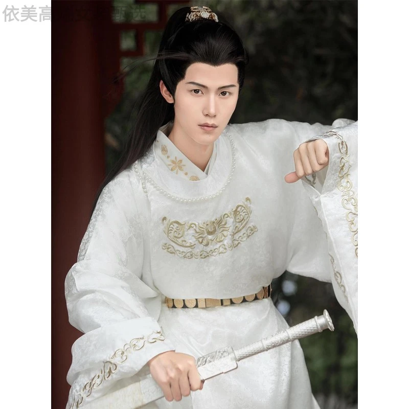 汉服男原创圆领袍织金刺绣烫金印花渐变古装仙侠日常古风正品现货