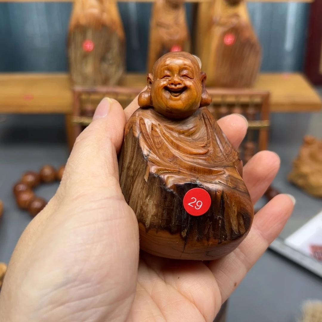 临***光木崖柏木摆件手把件