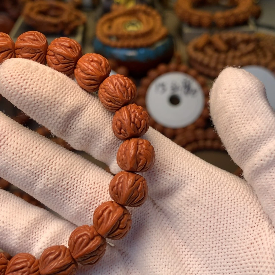 追****桃核手串秦岭龙纹