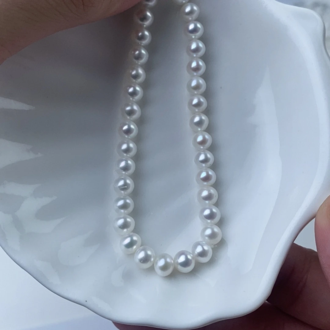 淡水珍珠项链银S925镶嵌105785