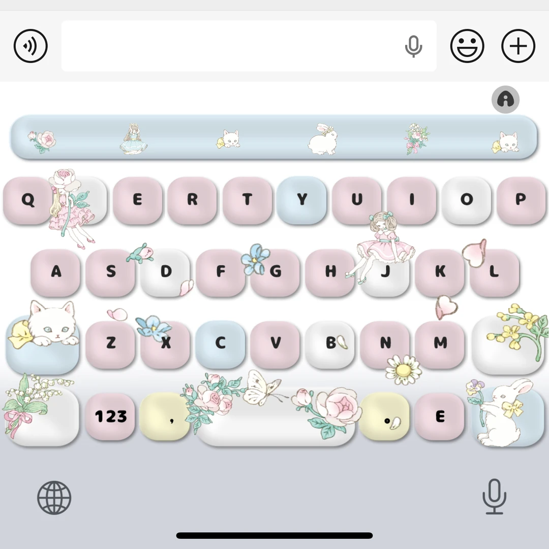 【仙女猫猫】ios苹果安卓百度输入法皮肤键盘白肚皮双系统双色