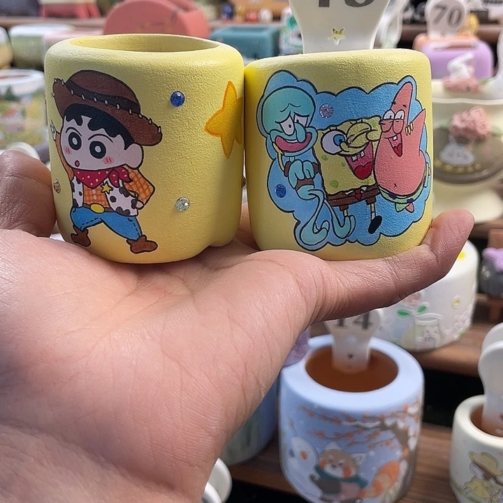 ❥***Q43……..手工手绘花盆