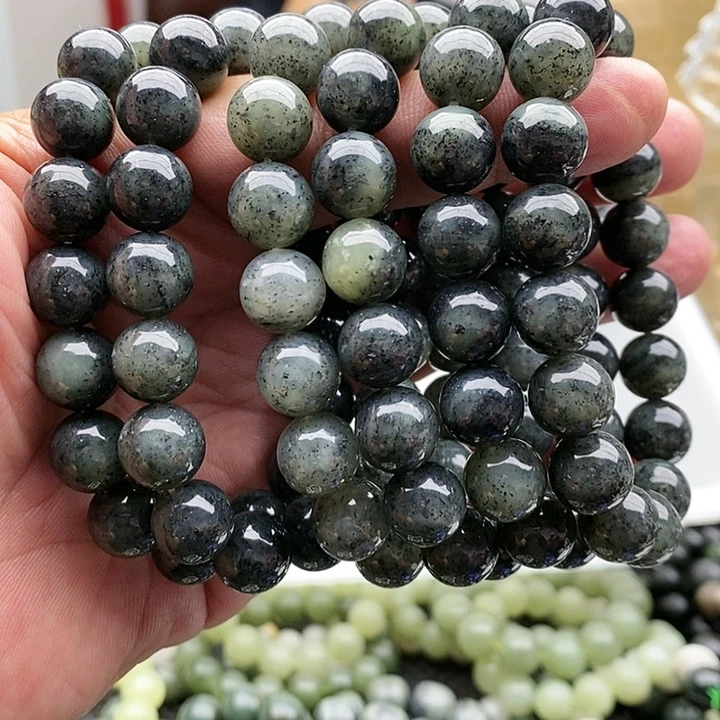 【闪购商品】未镶嵌手链和田玉12青花拍一发一