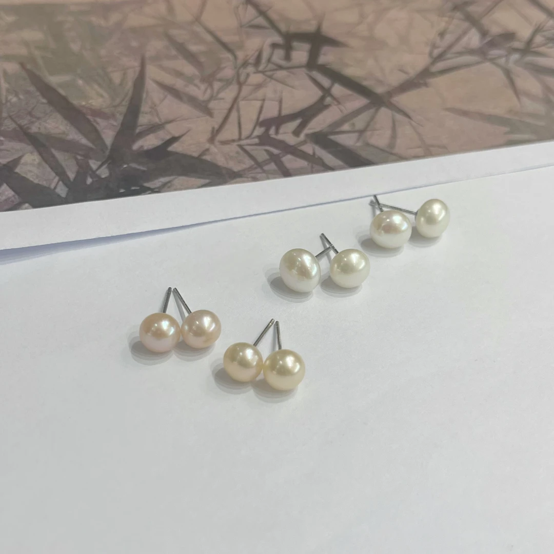 【小宝珠宝】28 T69345-珍珠耳钉-多样性发一件-拍一发二