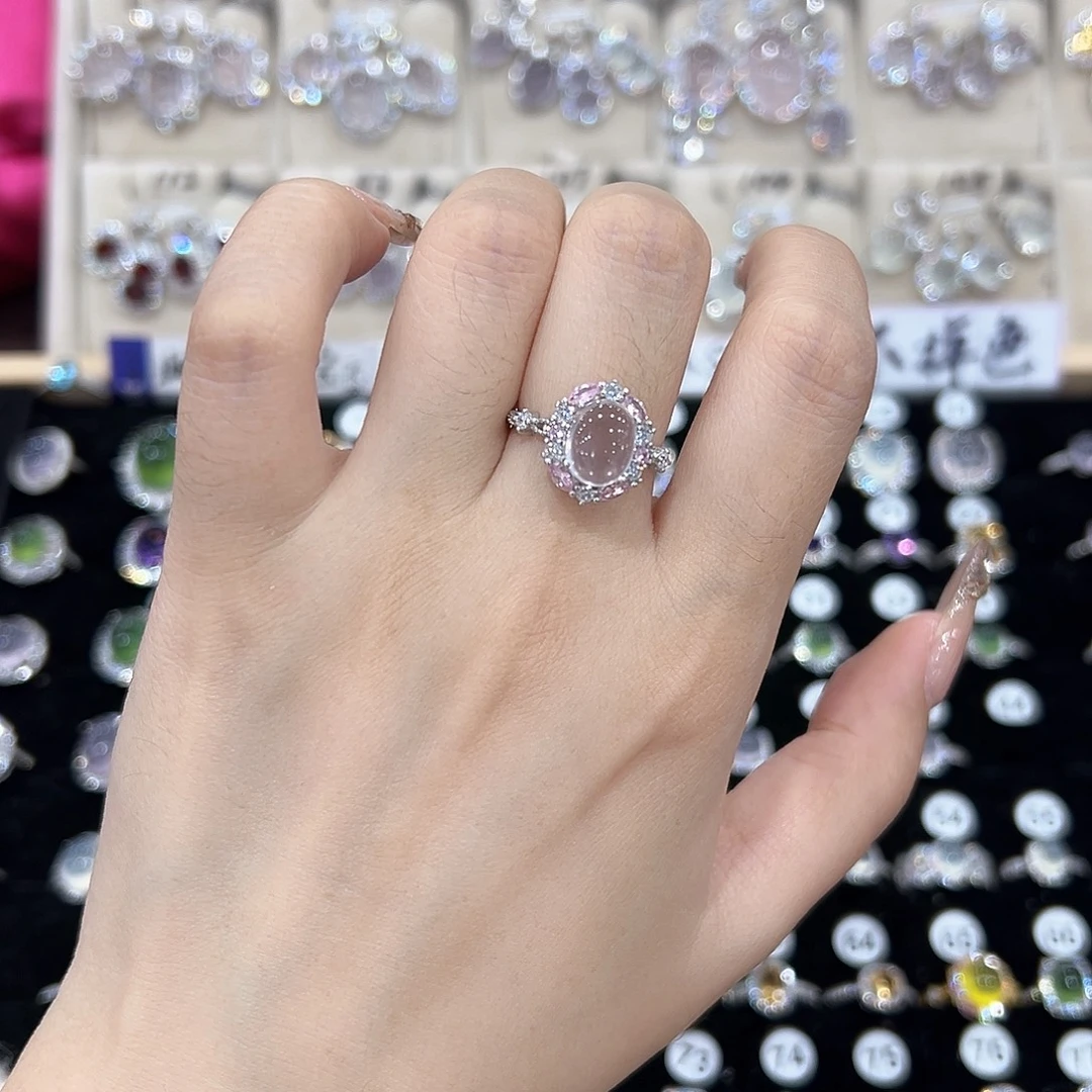 ****❀戒指银S925镶嵌芙蓉石