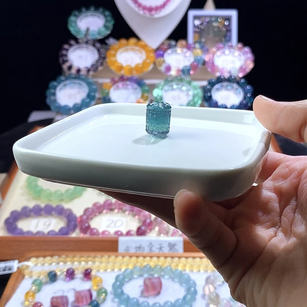手链未镶嵌萤石回纹桶珠