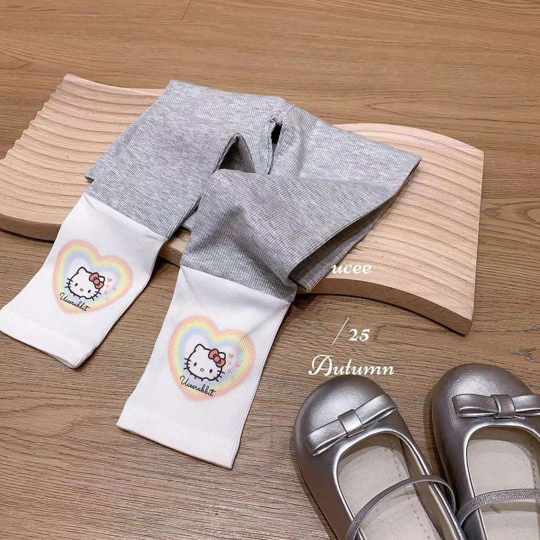 女童灰色卡通打底裤（YX-265152-秋A）汉服