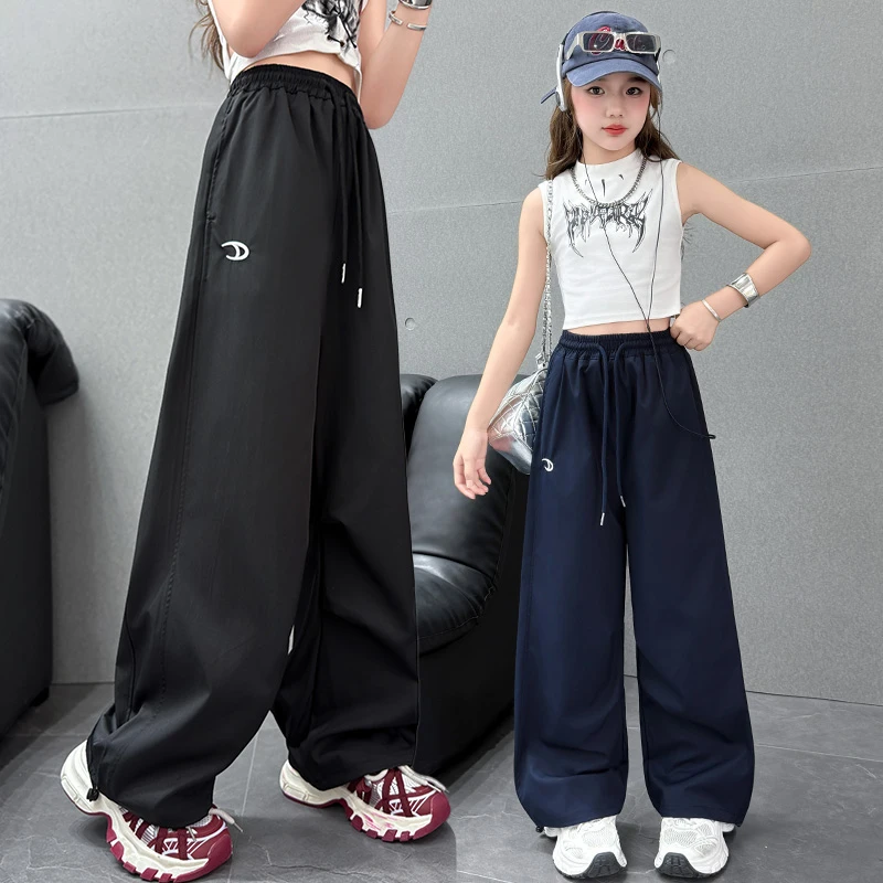 女童裤子夏薄款2025新款儿童夏季超好看休闲长裤中大童夏装工装裤