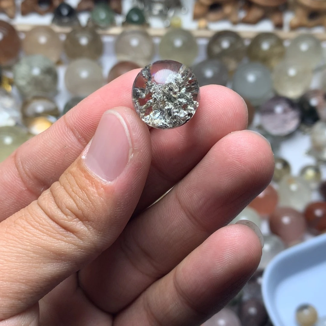 水晶珠宝半成品未镶嵌星***了幽灵球