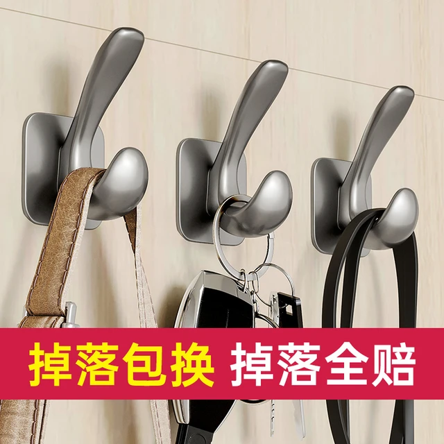 进门鞋柜衣柜衣服门后挂钩壁挂式墙壁金属衣帽钩挂衣钩玄关免打孔