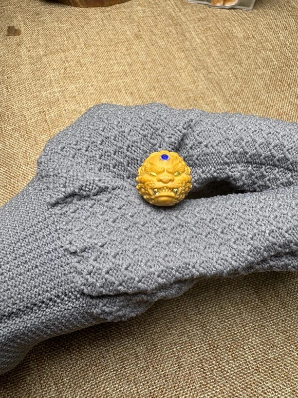 无问出品-猴头雕刻单颗配饰 纯铜镶嵌不掉色