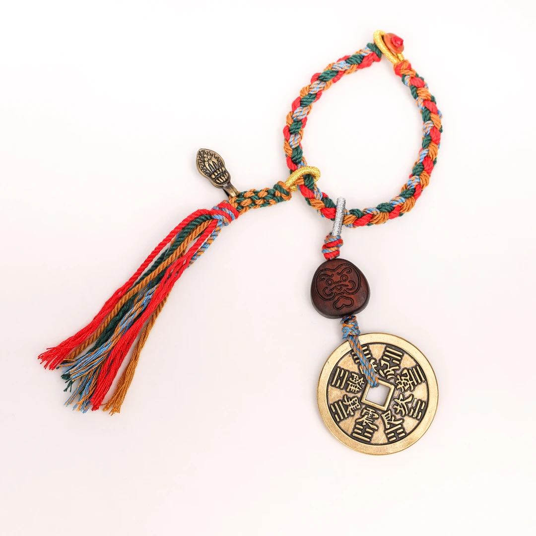 铜合金布艺手链 【心如珠宝甄选】山鬼铜挂钱包挂手绳YW0132