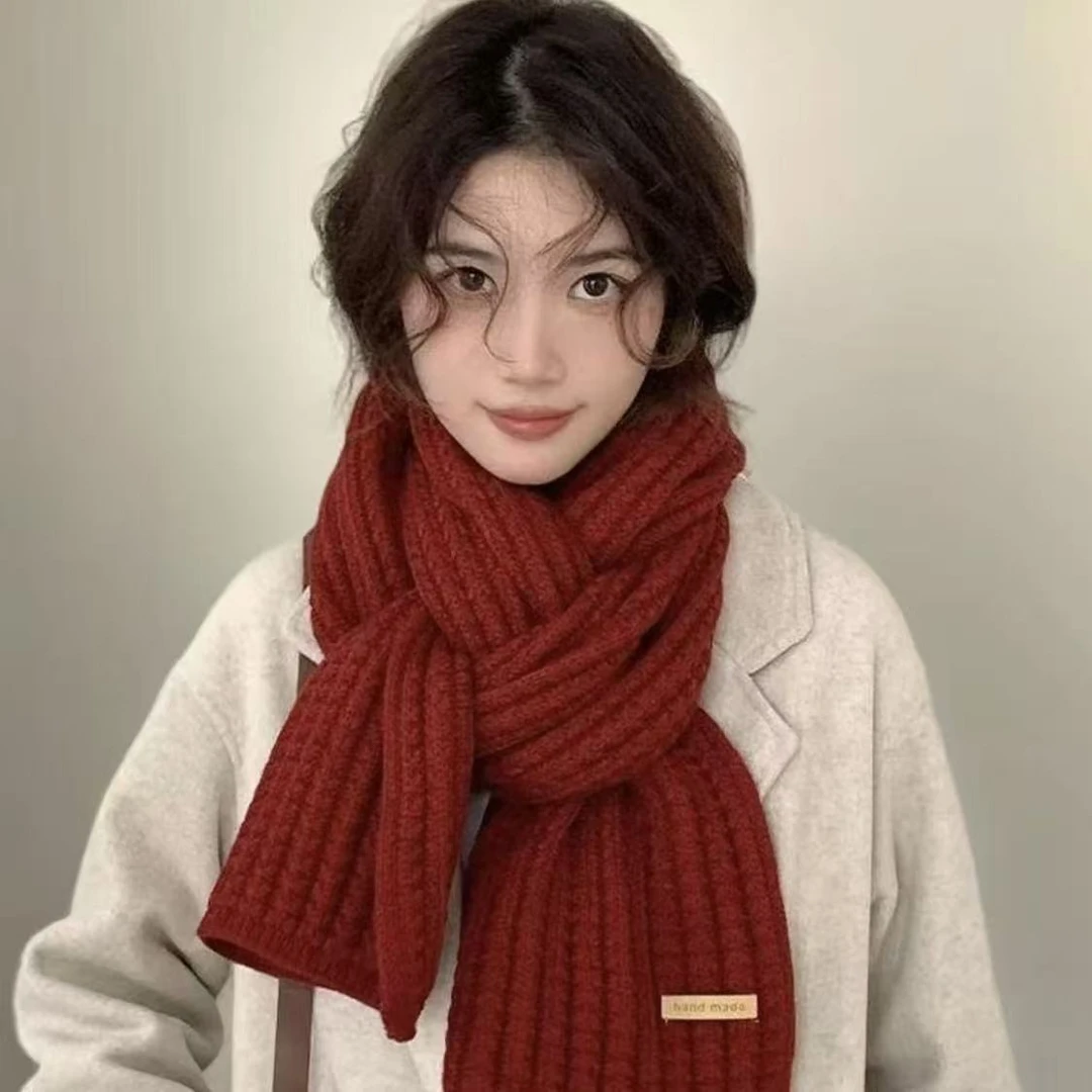 2025冬季新款韩版百搭针织围巾女高级感新年礼物情侣学生围脖