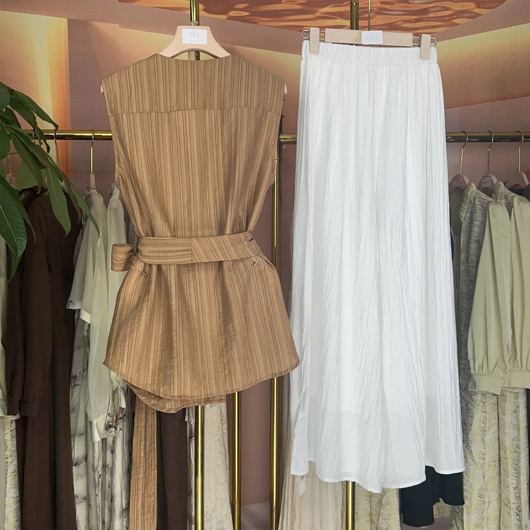 现货【RG1142】2025年时尚气质百搭减龄显瘦新款小衫休闲裤女装套装