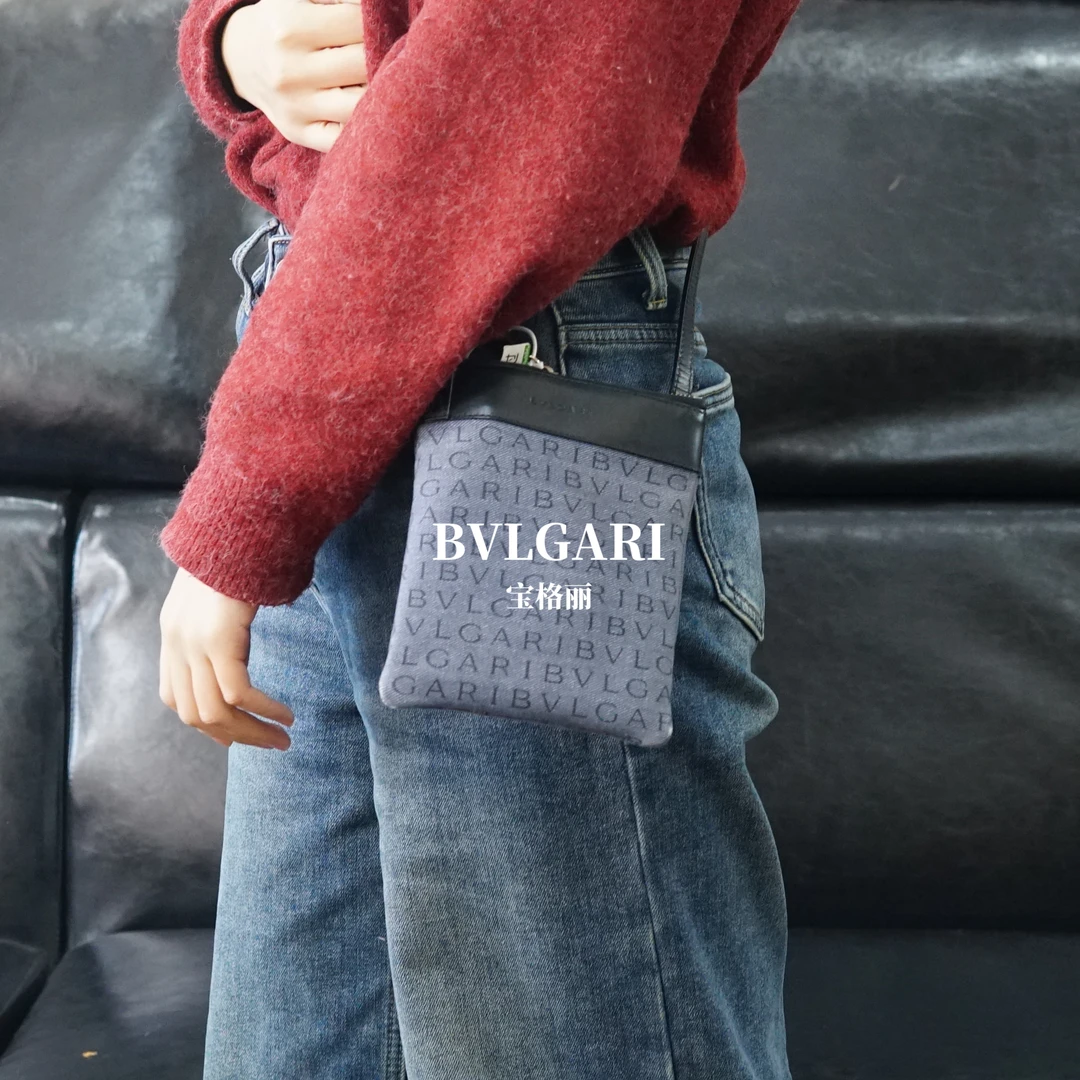 95新 BVLGARI/宝格丽 宝格丽拼皮斜挎包/JJ01407462/7462