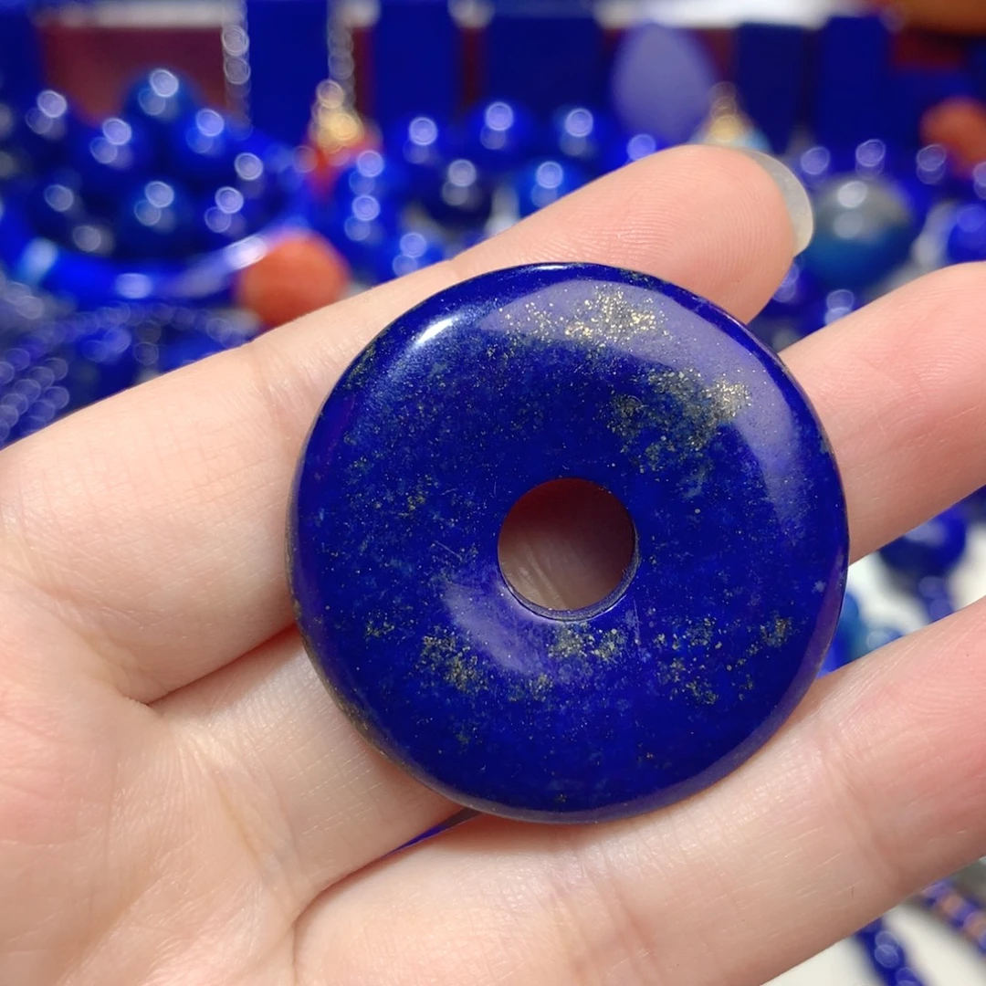 青金石未镶嵌挂件定制