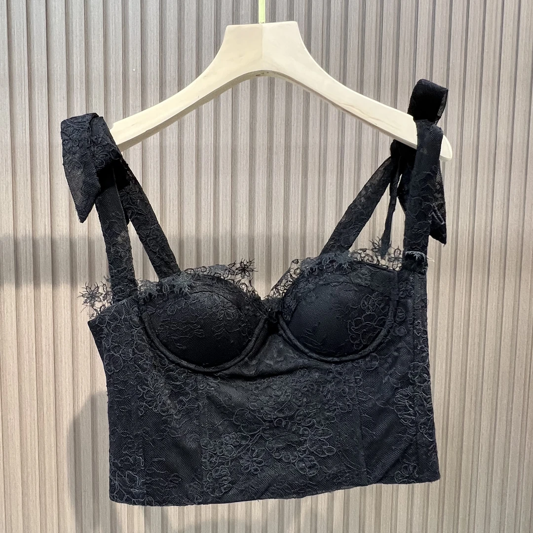 2421 黑色蕾丝吊带