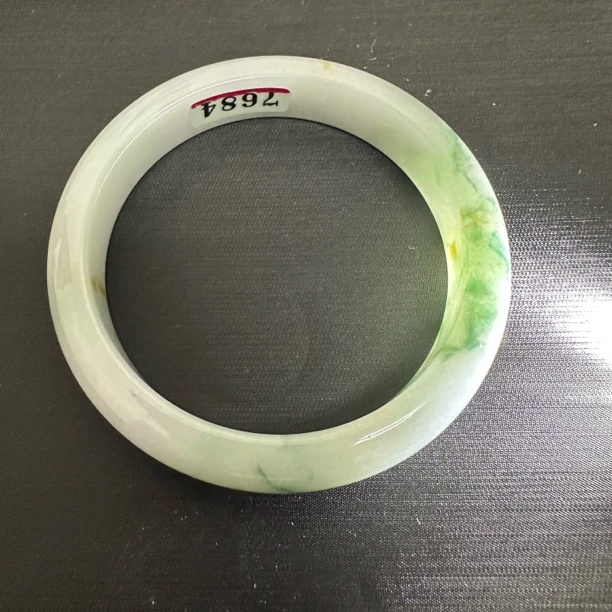 2501菊黄糯冰飘蓝花手镯