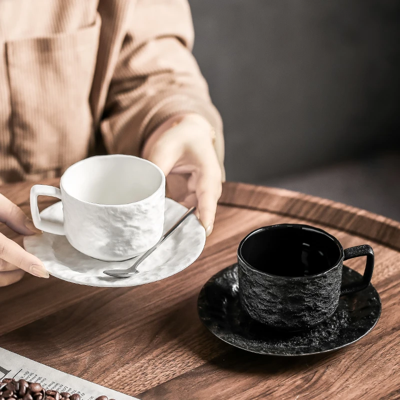 陶瓷咖啡杯子高档精致咖啡杯碟女下午茶水杯轻奢高级感咖啡杯小众