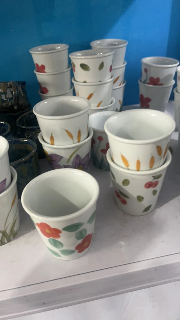 景德镇陶瓷全手工手绘手握陶瓷杯 不指定花色