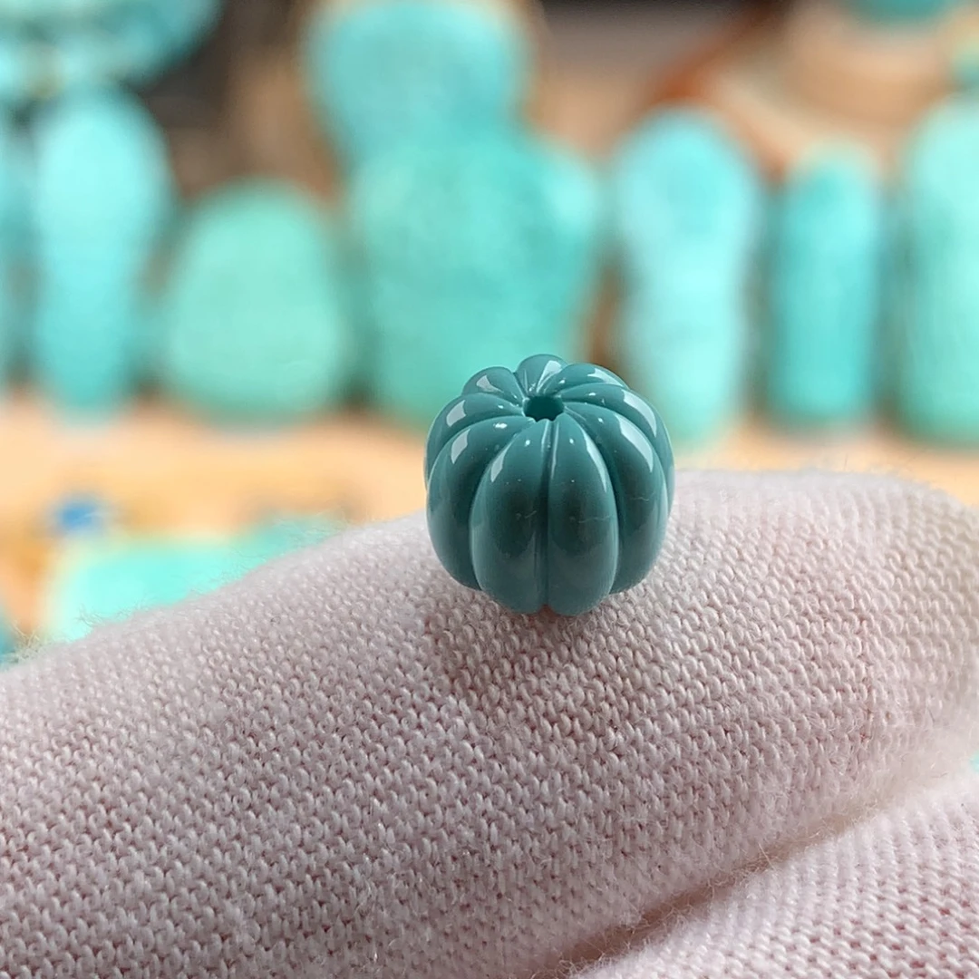 绿松石未镶嵌瓜珠卡9