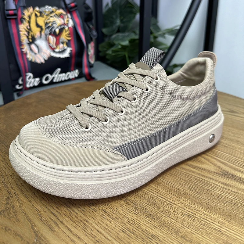 软底透气布鞋男士低帮板鞋减震回弹脚感低帮鞋时尚百搭潮男鞋