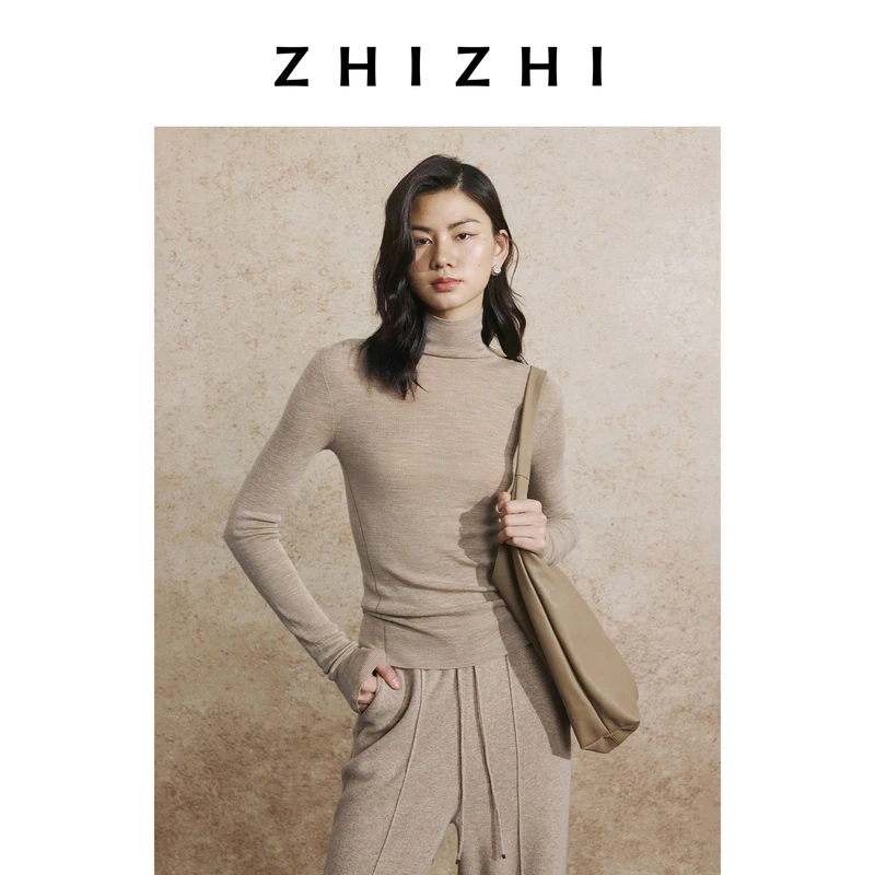 致知 楼下柳 全羊毛高领无缝打底25年秋季新款ZZ2EAKZN005