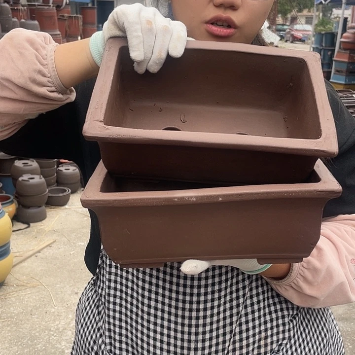 26+26素面马槽花盆紫砂花盆紫砂