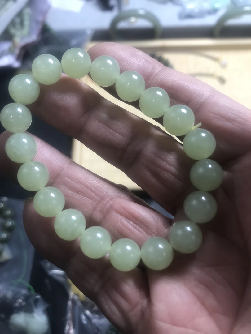 正品和田玉青海料手链