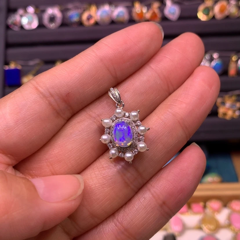 【闪购商品】欧泊项链款式银S925镶嵌