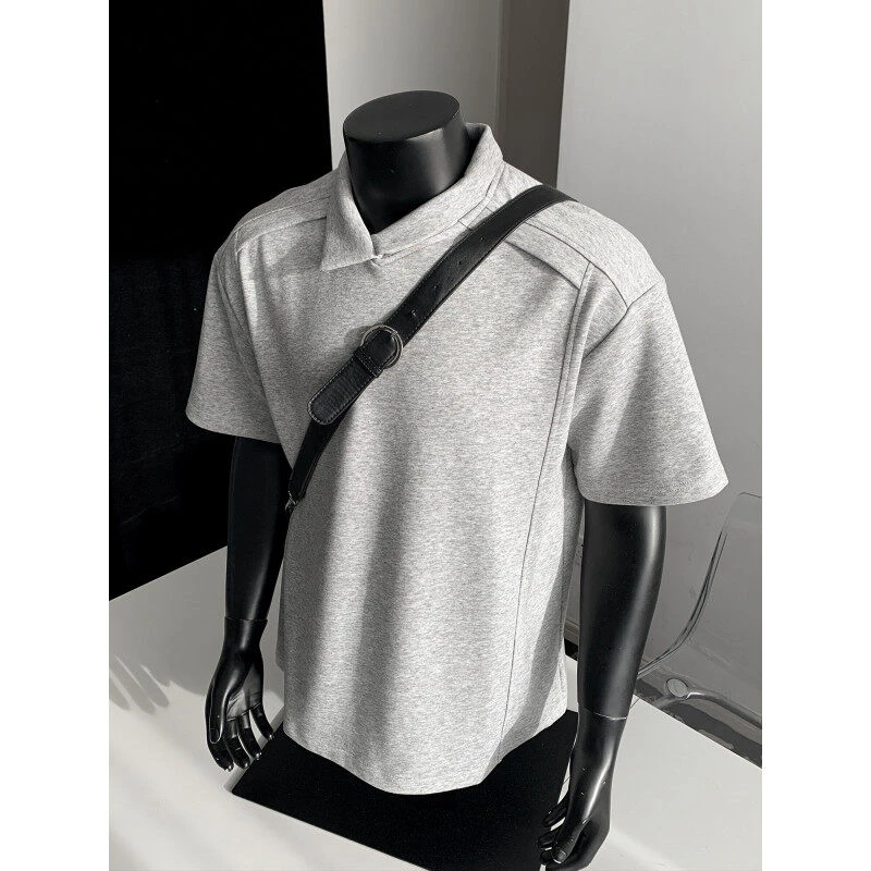 260g重磅短袖男款夏季潮牌cleanfit美式复古t恤高级感polo衫半袖