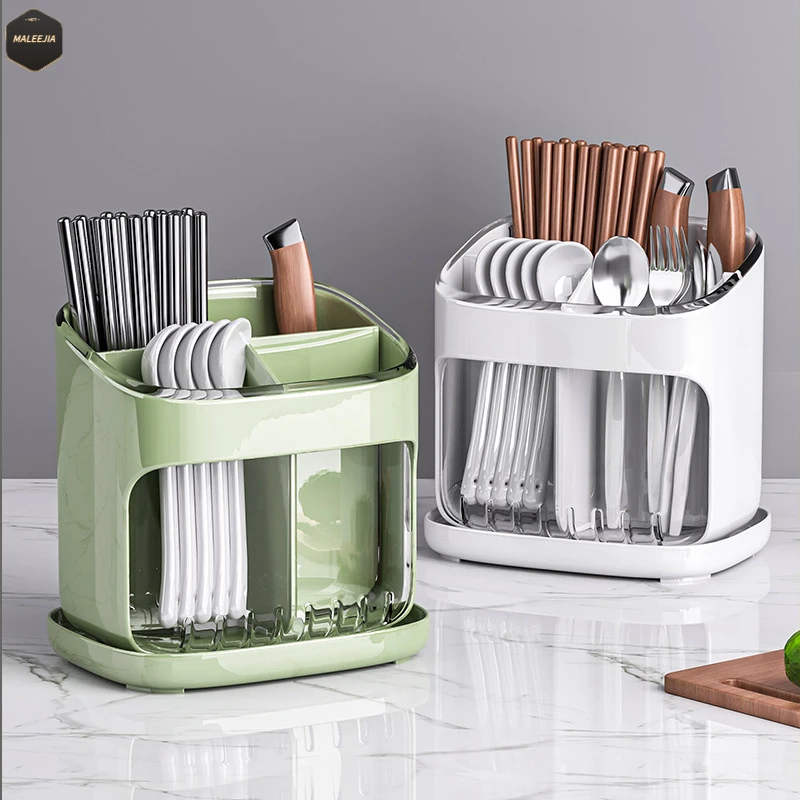 厨房筷子筒家用沥水透明置物架放刀叉勺子的收纳盒放筷笼篓桶壁挂
