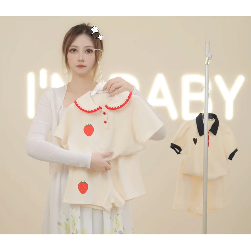【XIN BABY】高品质A类纯棉女童套装夏款短袖女宝裙子儿童夏季-现货