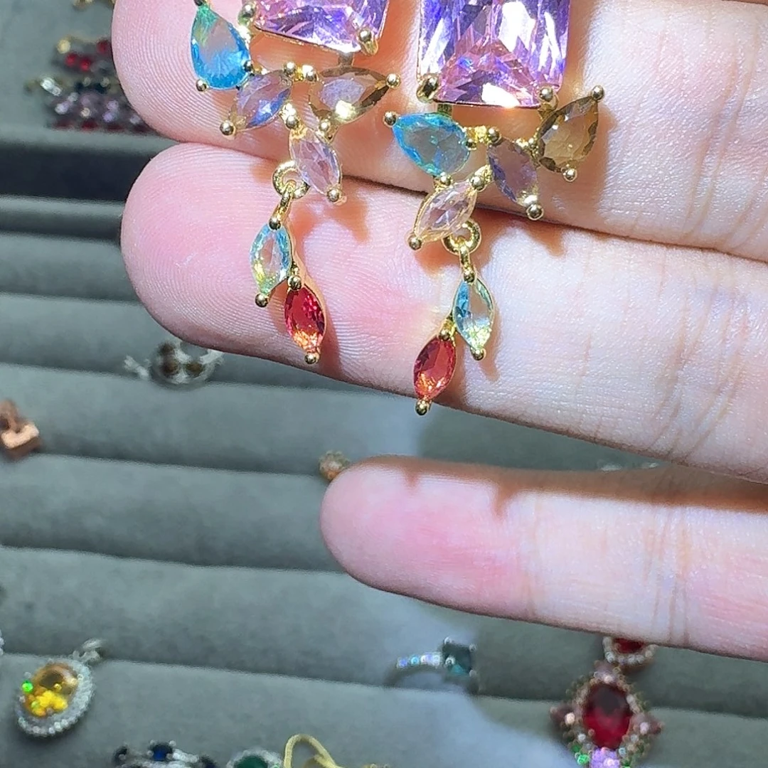 托帕石戒指银S925镶嵌