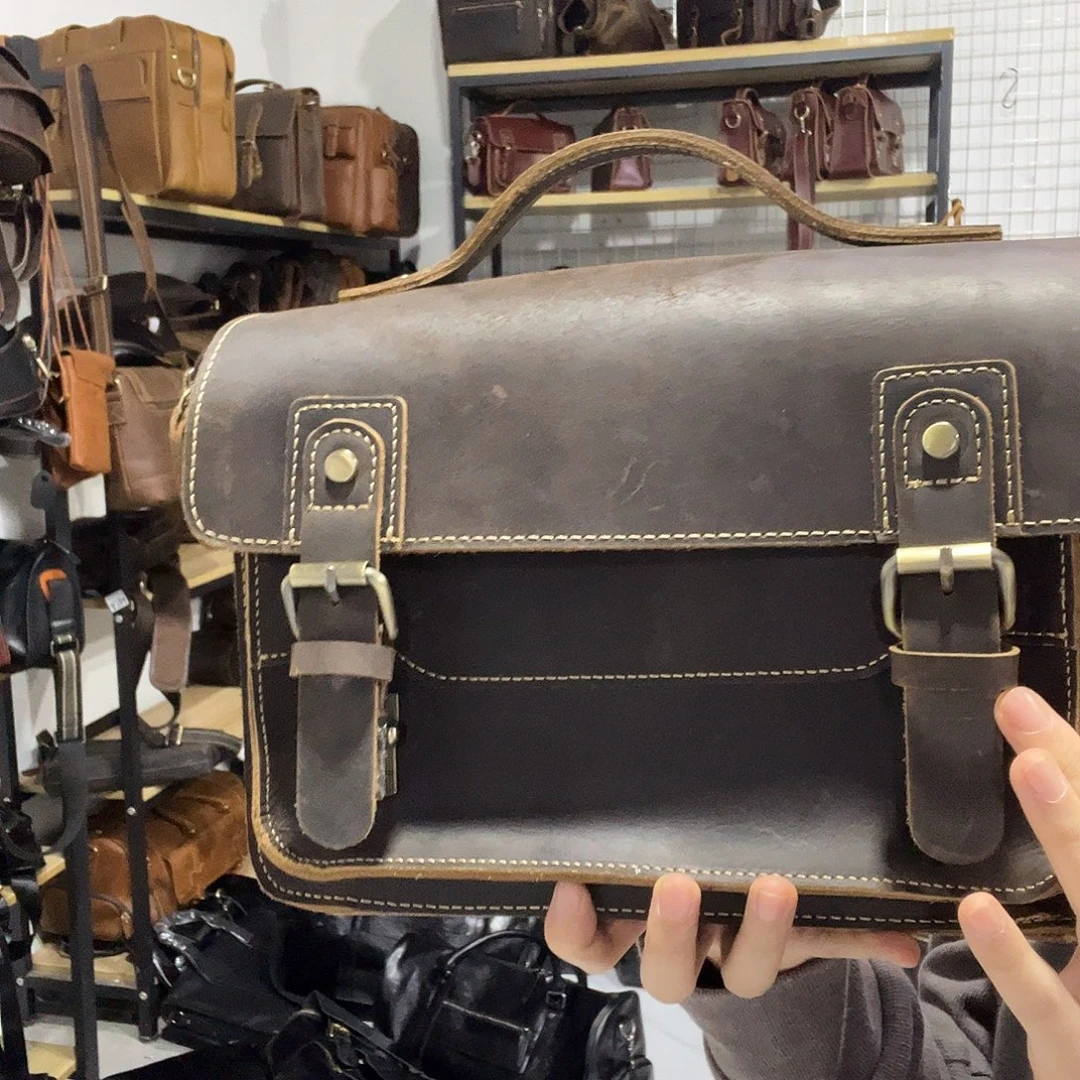 头层牛皮牛皮（革）斜挎包302