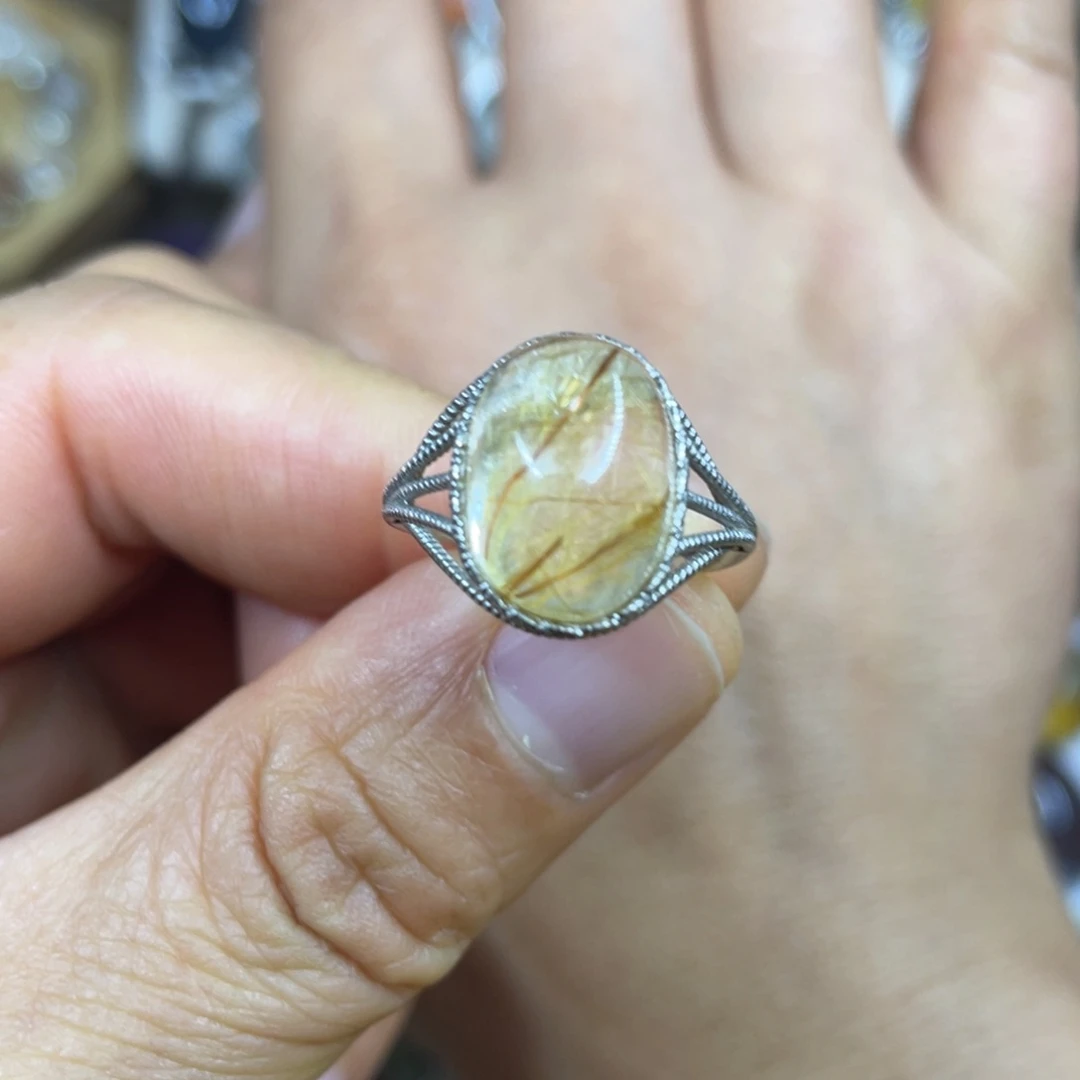 【闪购商品】银S925镶嵌珠宝半成品水晶戒指