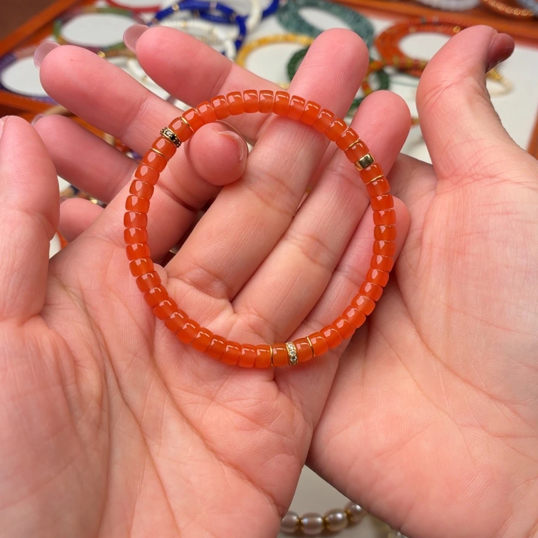 南红玛瑙未镶嵌手链