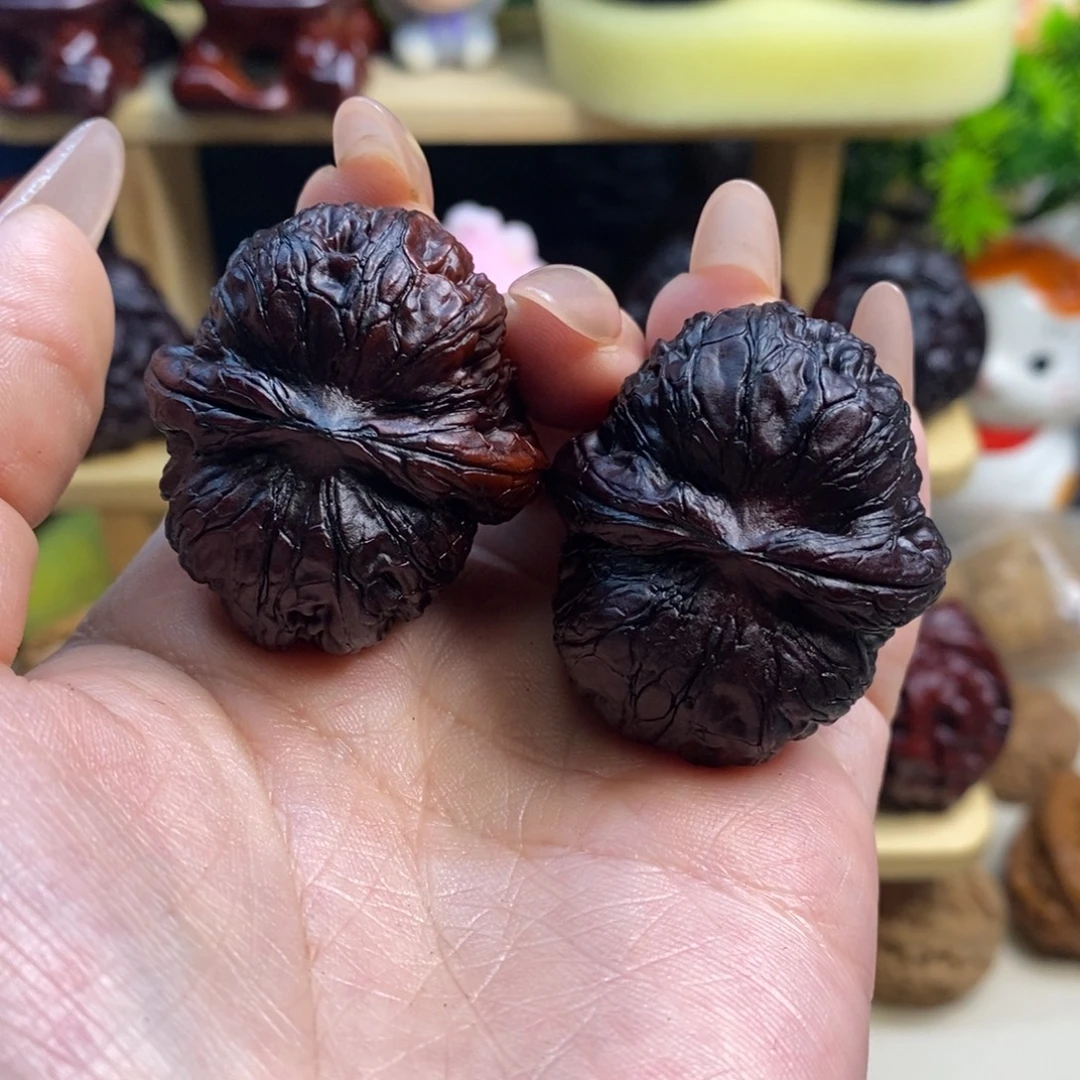 砚***南文玩核桃吊坠地闷平谷元宝40