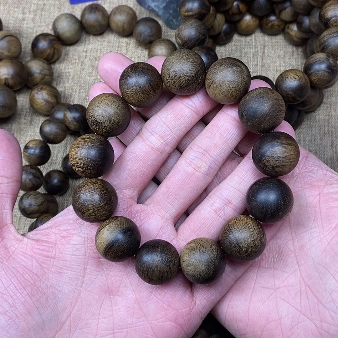 沉香手串越南芽庄白棋楠1.8高货