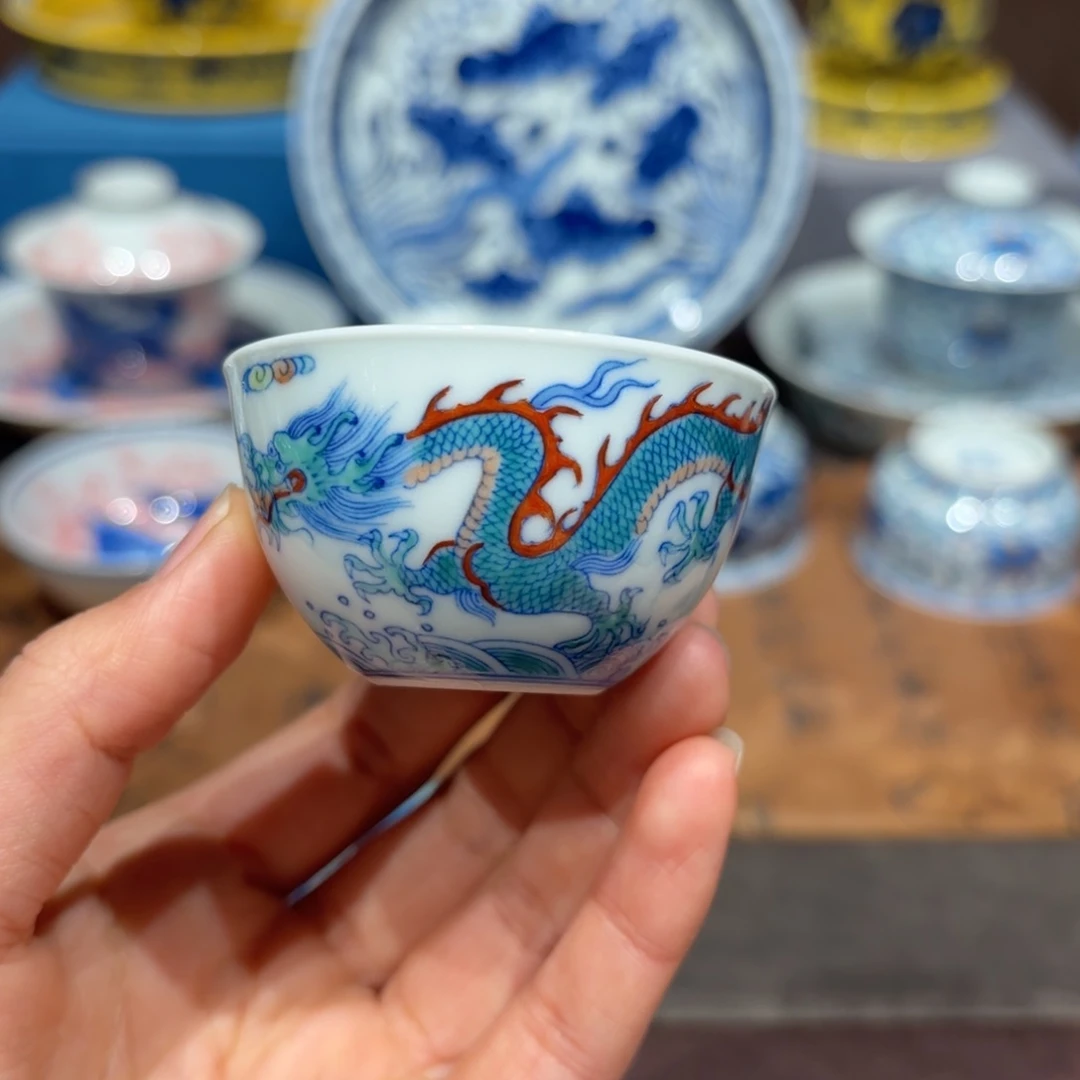 瓷片手工手绘陶瓷茶具