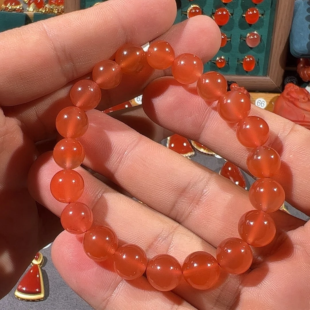南红玛瑙未镶嵌手链