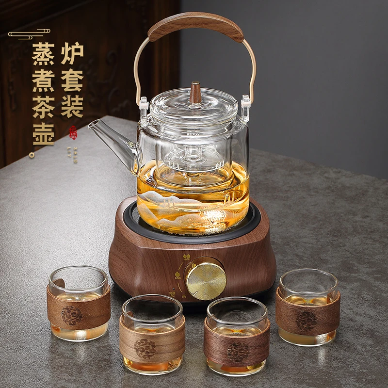 新款电陶炉家用功夫泡茶煮茶器茶炉电热炉玻璃壶小型煮茶炉套装