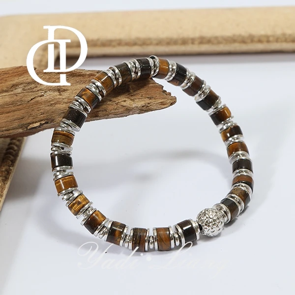 925银手链 梁雅帝新品【老钱风虎眼竹节】精工气质百搭时尚银手链